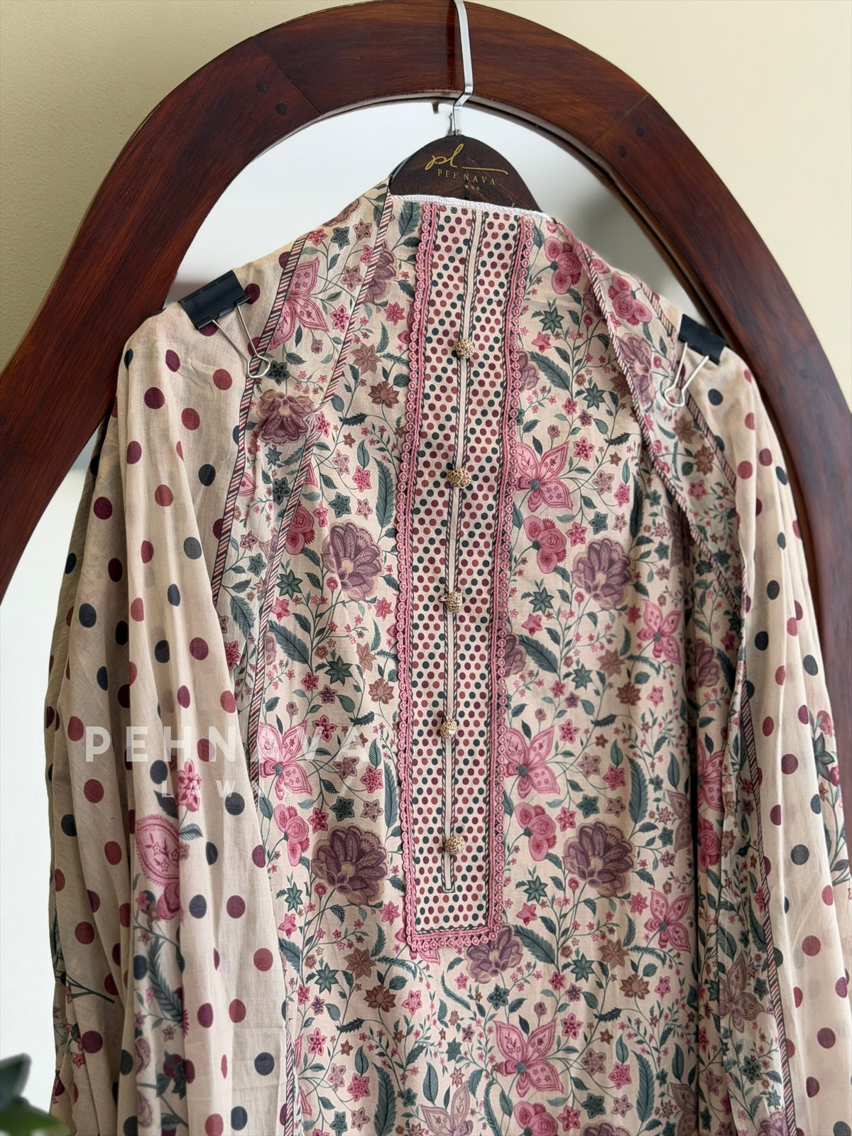 Floral Printed Unstitched Suit