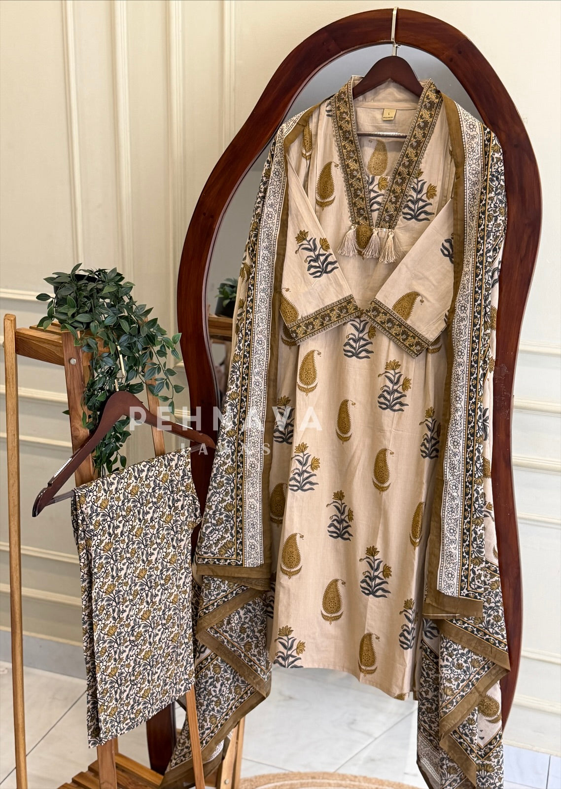 Paisley Printed Suit Set 12001-004