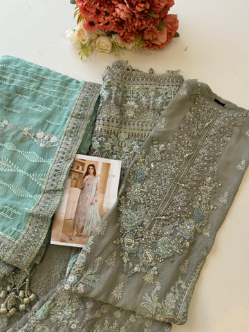 Luxurious Chiffon Embroidered Unstitched Suit-9