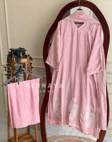 V-Neck Paisley Embroidered Suit-SN6018