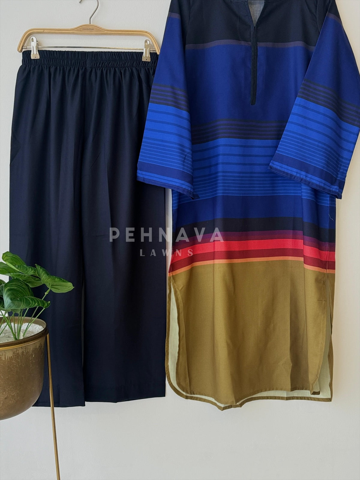 Stripe Panel Suit-j6151 - Pehnava Lawns