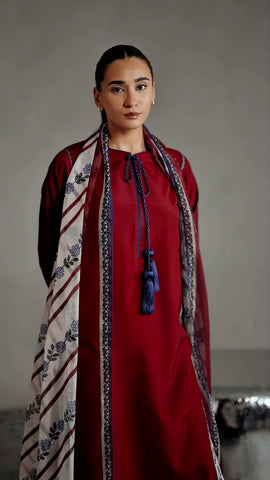 Lace Detail Crepe Suit Set - Pehnava Lawns