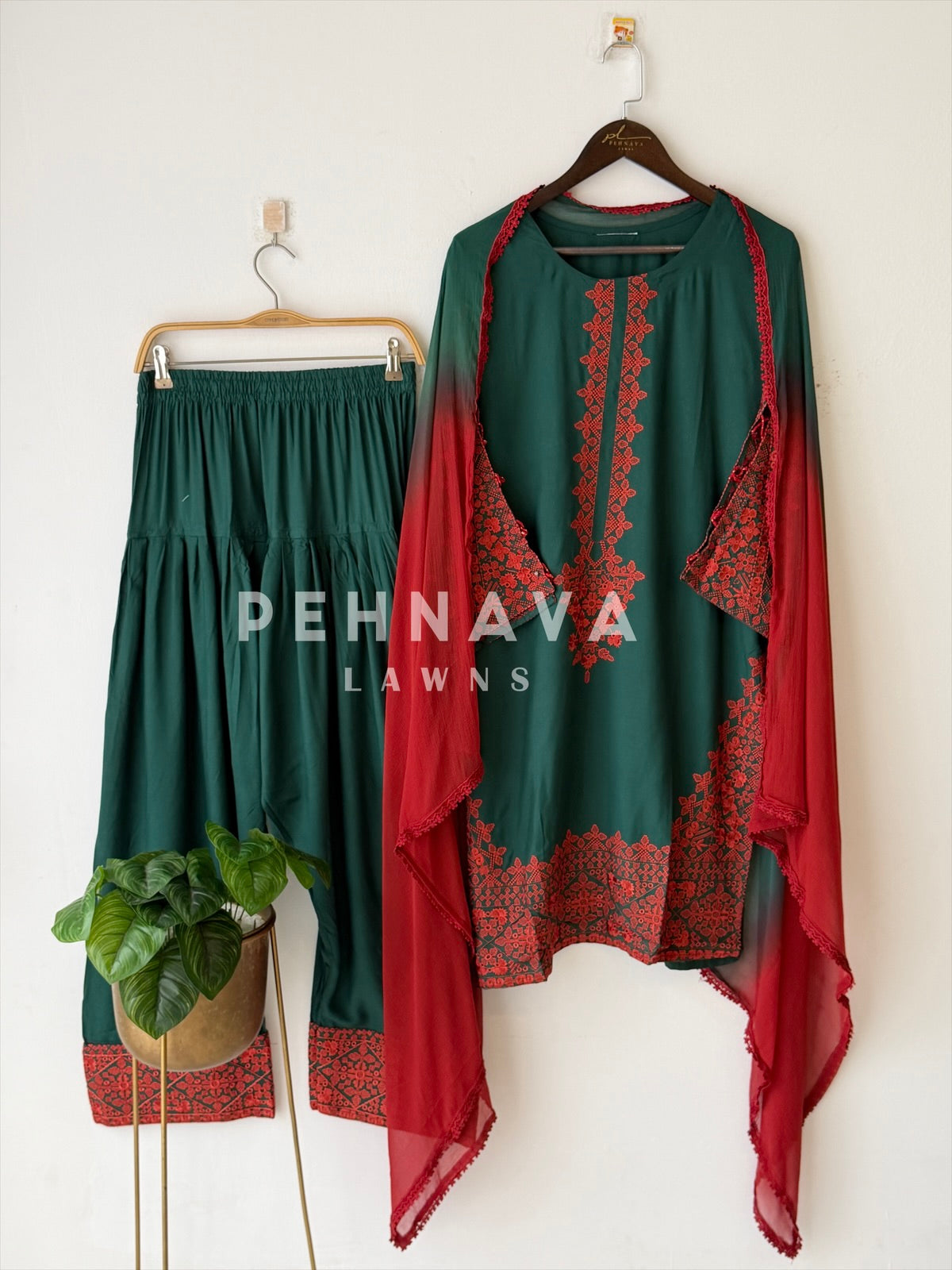 Embroidered Rayon Farshi Salwar