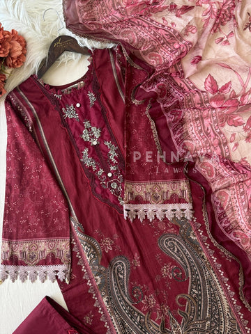 Embroidery Print Suit