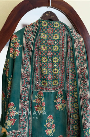 Ajrak Printed Unstitched Suit