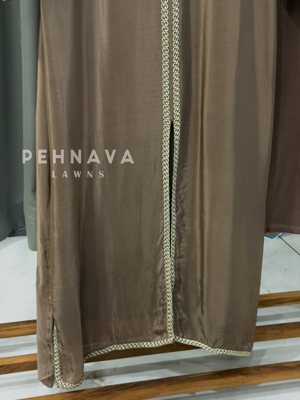 Crepe Embroidered Yoke Three Piece Ensemble