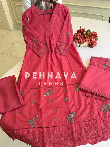 Premium Chanderi Festive Anarkali suit