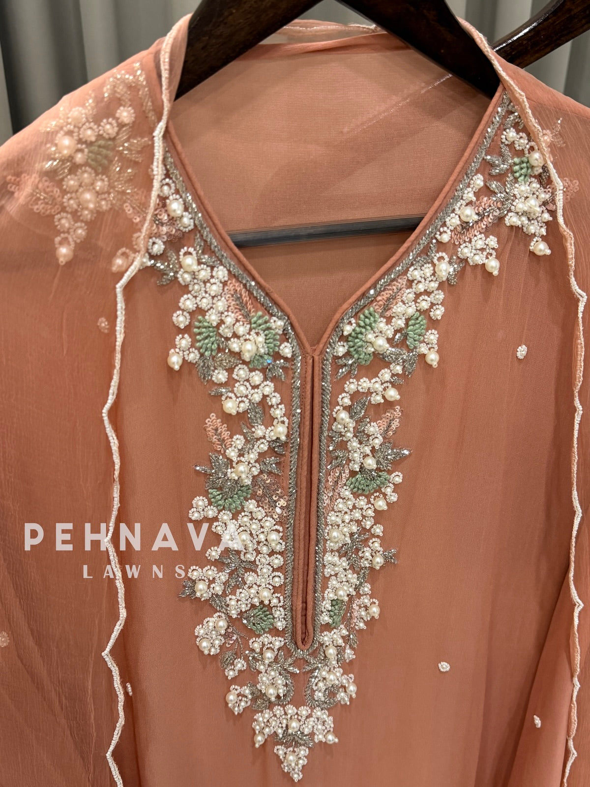 Premium Chiffon Handwork Semi-Stitched Suit