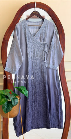 Multi-shade Chikankari Embroidered Ensemble