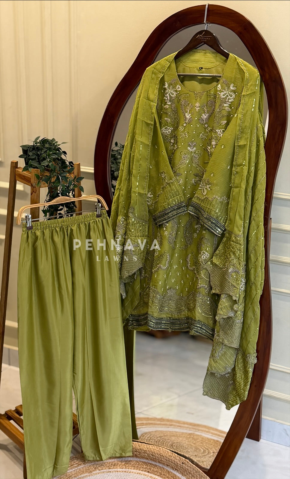 Heavy Embroidered Chiffon Suit 1032/33