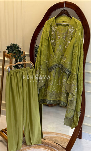 Heavy Embroidered Chiffon Suit 1033