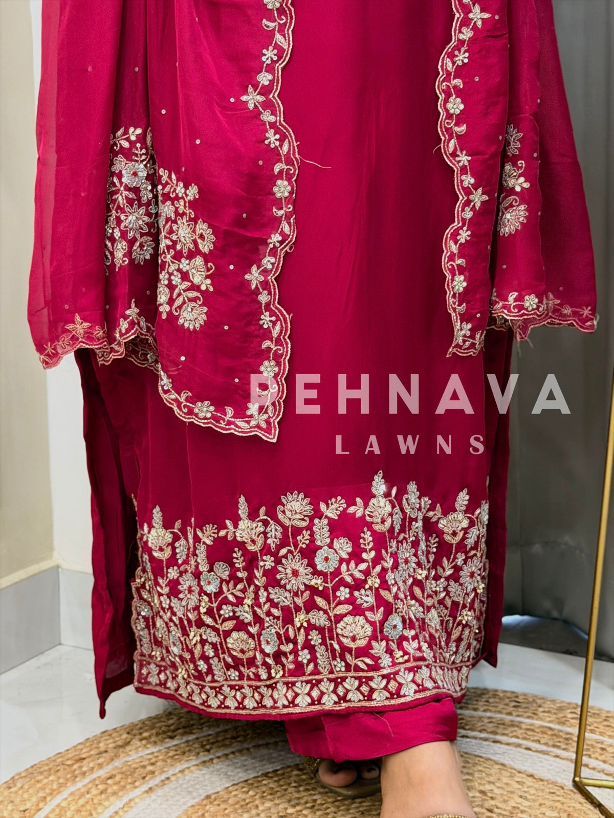 Premium Crepe Handworked Suit