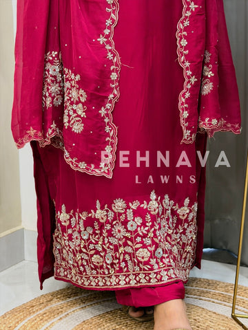 Premium Crepe Handworked Suit