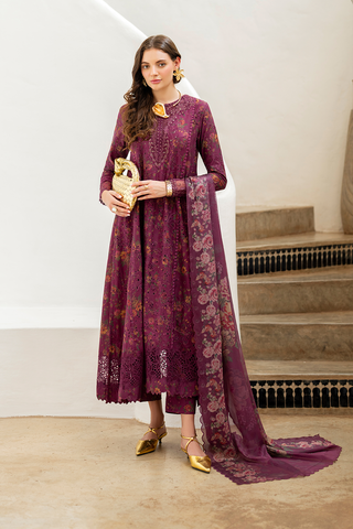 IZNIK Embroidered Printed Lawn SS-04 - Pehnava Lawns