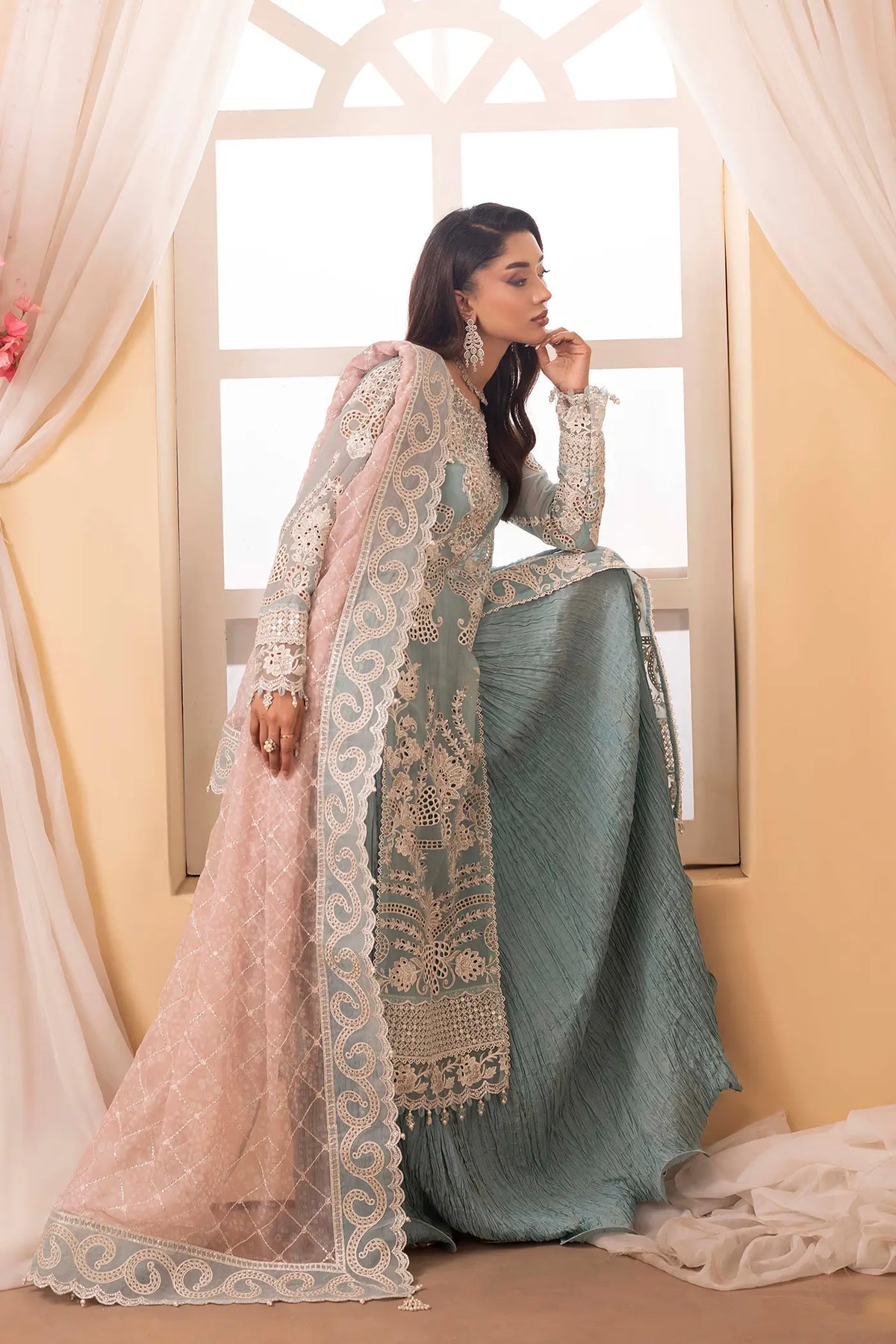 Adans Libas Perfume unstitched suit -7803