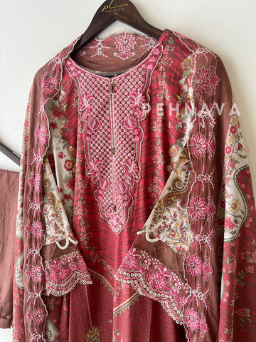 Embroidered Lawns Suit-201 - Pehnava Lawns