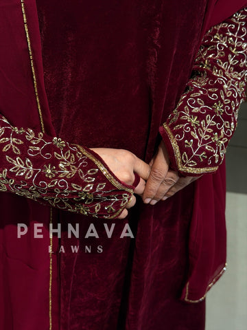Premium Velvet Handworked Ensemble H 467