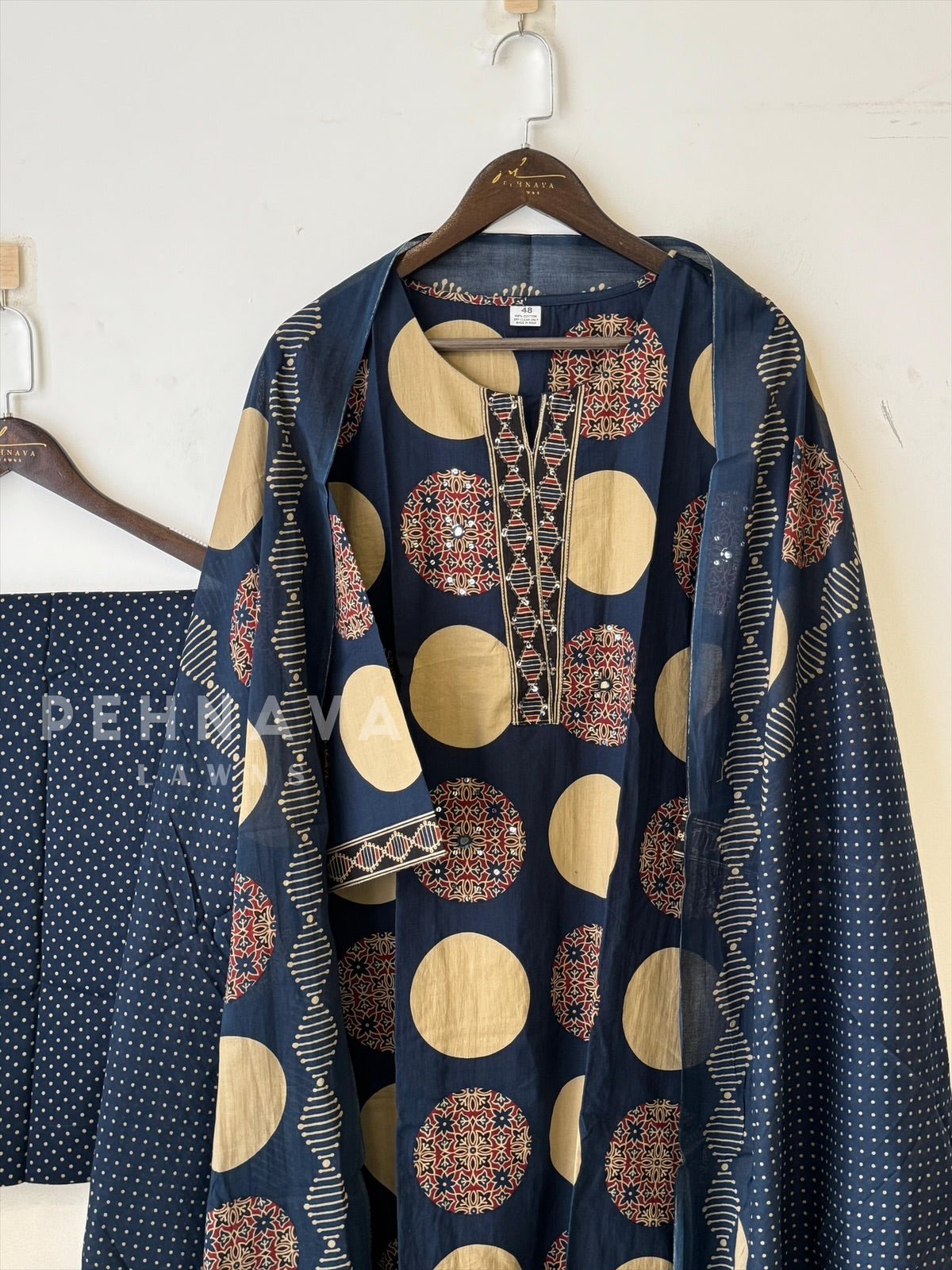 Block-Printed Cotton Suit Set