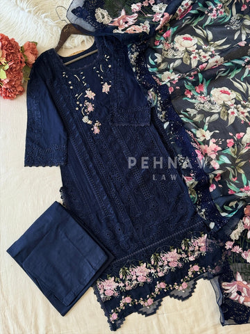 Cotton Lace Detail Suit 1263 - Pehnava Lawns