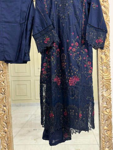 Pure Lawn Embroidery Suit-D13