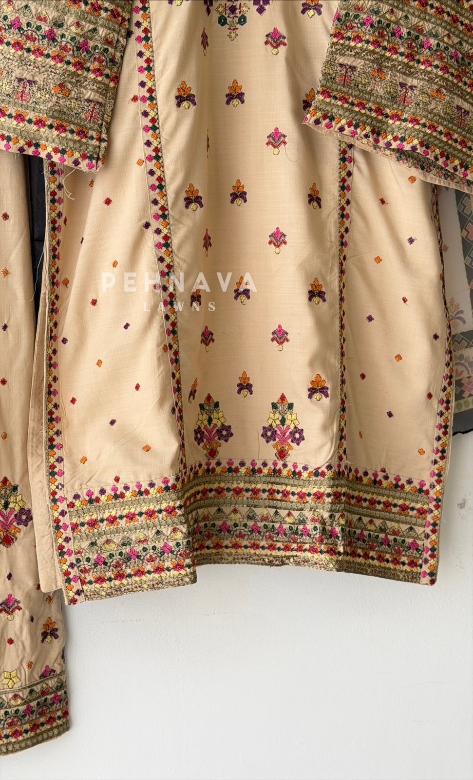 Heavy Floral Embroidered Ensemble T1153
