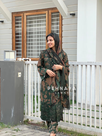 Formal Cotton Suit Featuring Embroidered patches-2862/1085