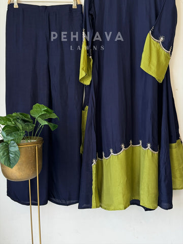 Premium Scallop Border Silk Suit