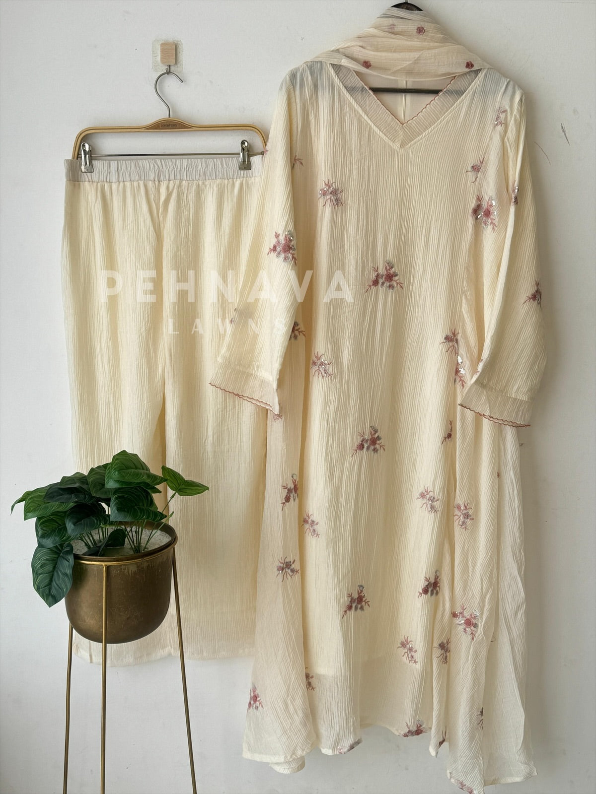 Imported Fabric A-line Suit - Pehnava Lawns