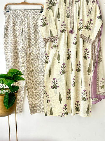 Signature Print Cotton Suit Set 12609