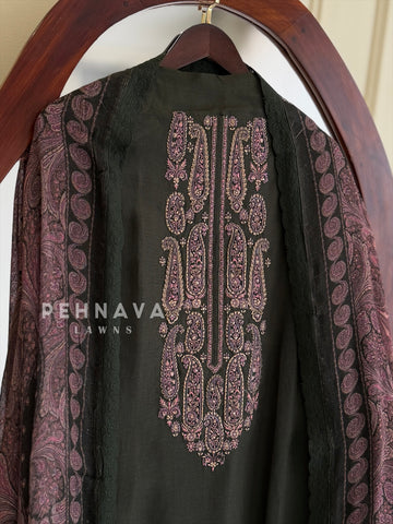 Paisley Embroidered Unstitched Ensemble L -82