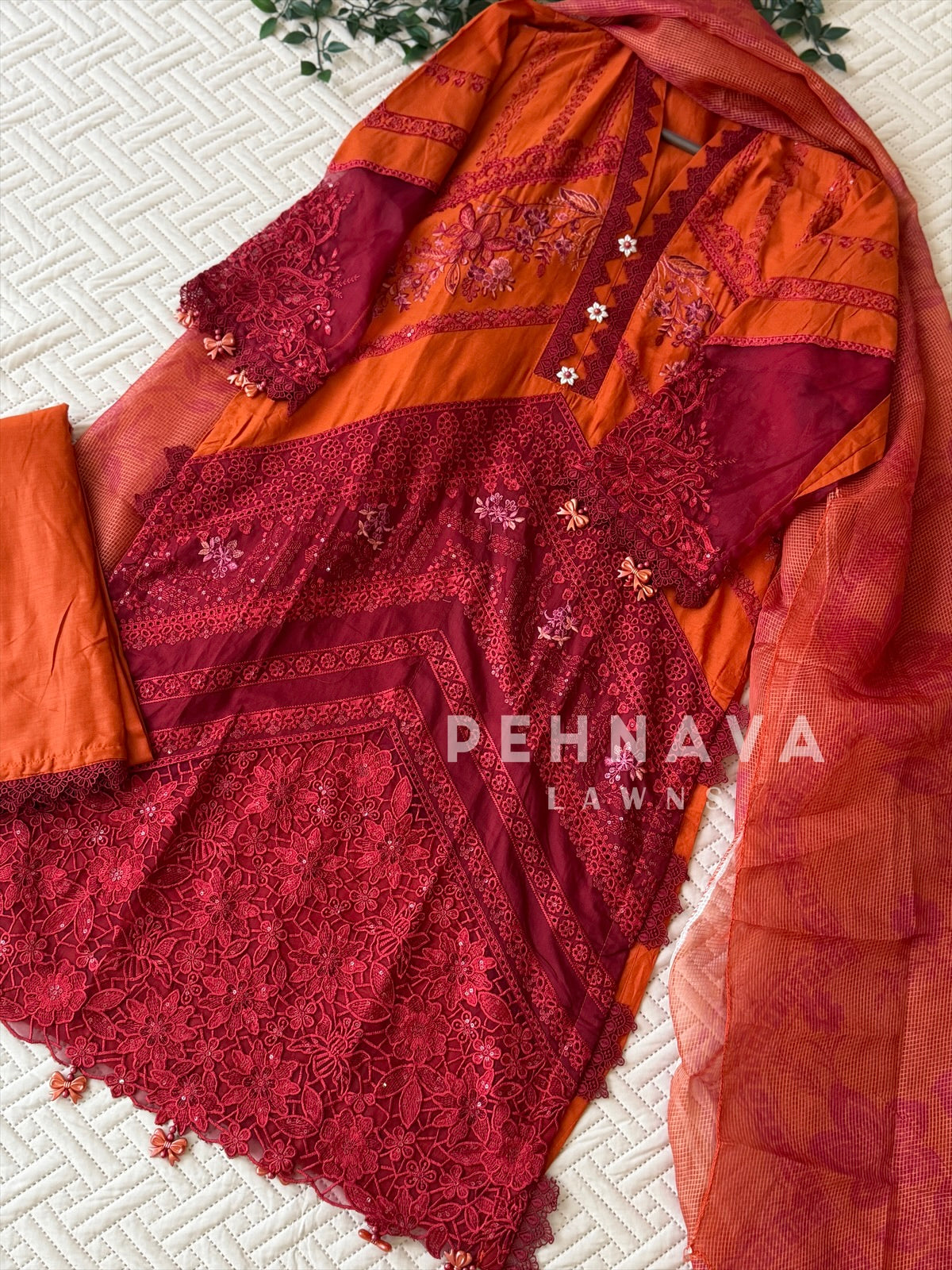Floral Embroidered Three Piece Set 4563/66
