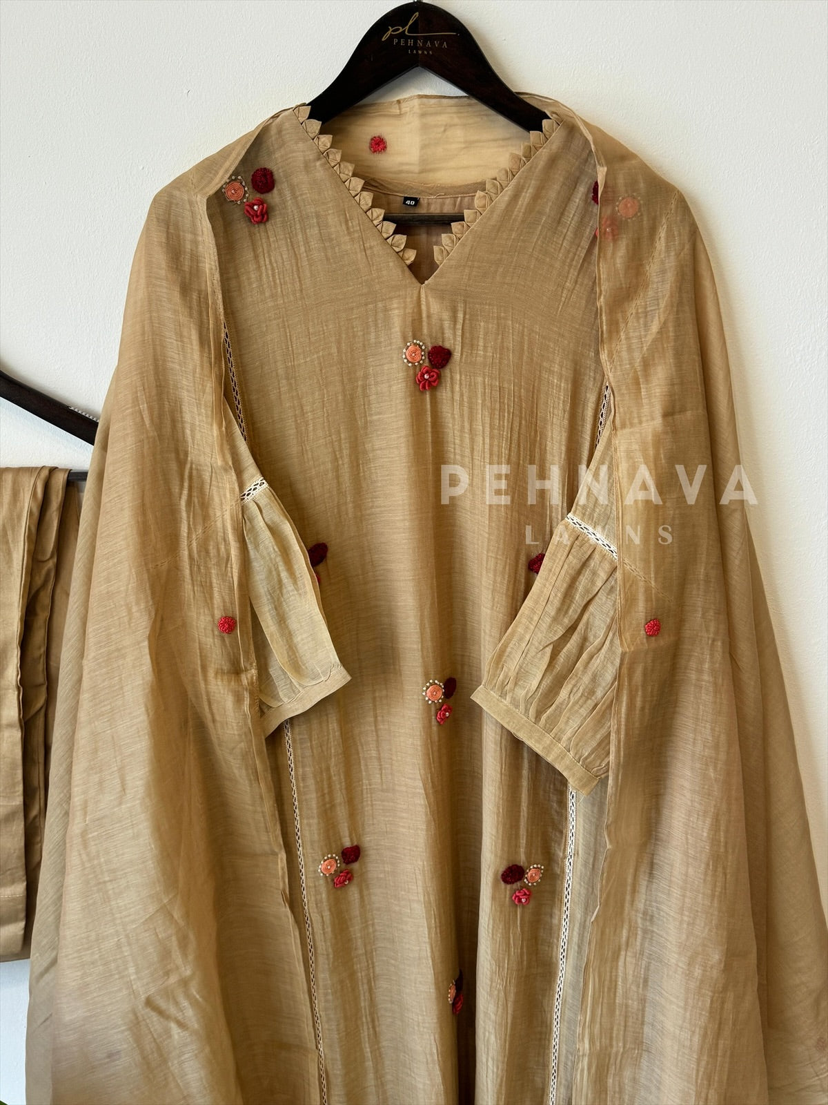 Floral Butti Chanderi Suit