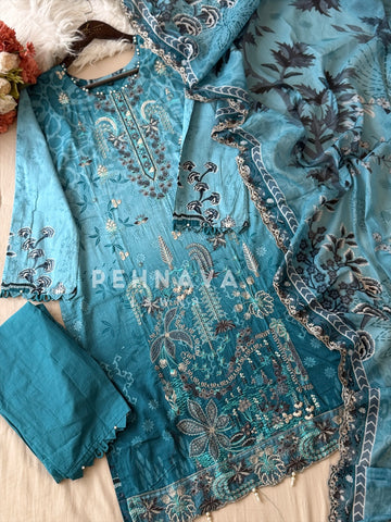 Printed Embroidered Ready to Wear Suit-2101 - Pehnava Lawns