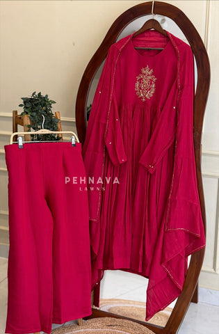 Floral Bead Handworked Suit H-185