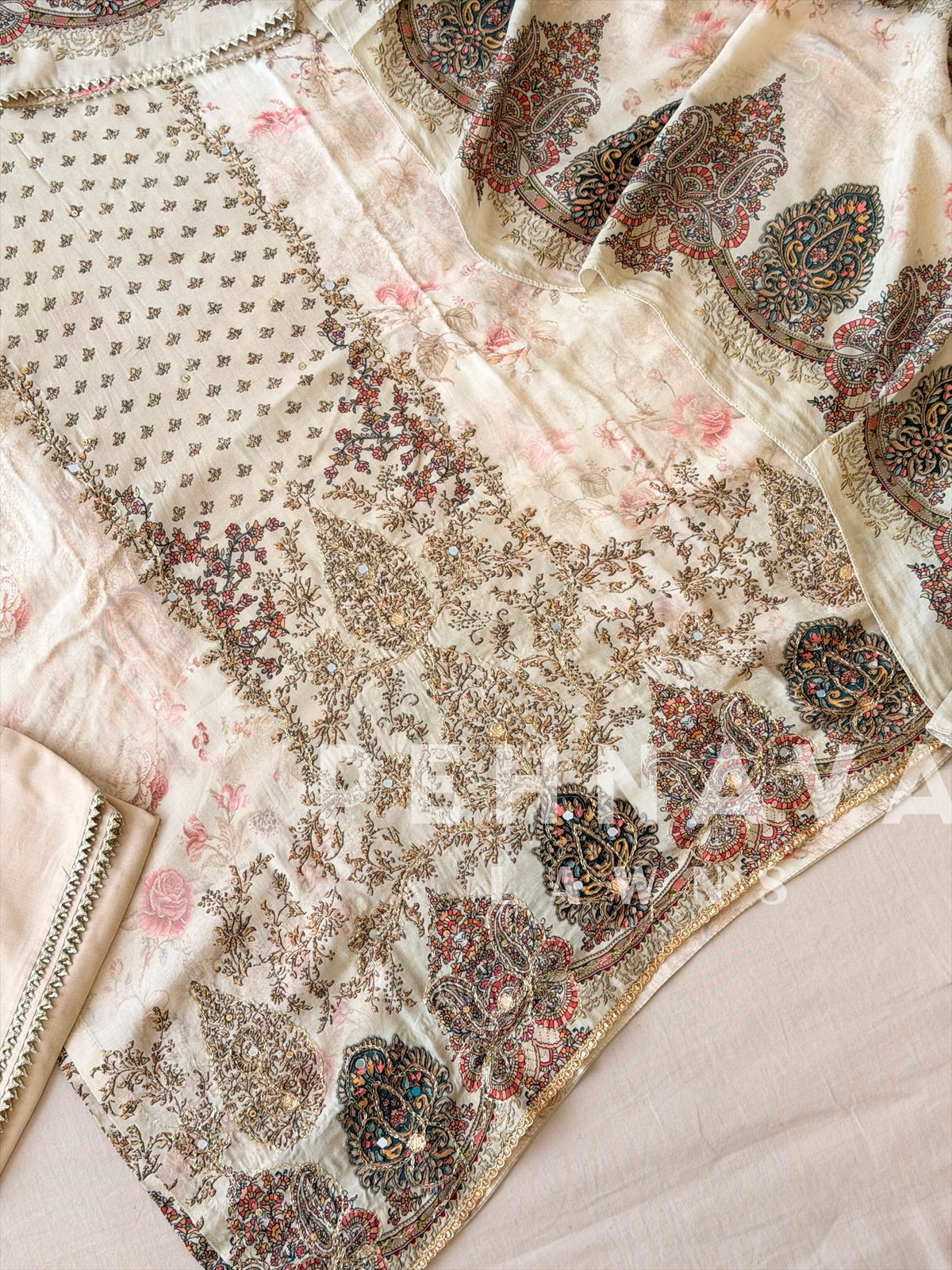 Muslin Unstitched Suit-339-B