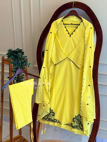 Embroidered Cotton Suit Set