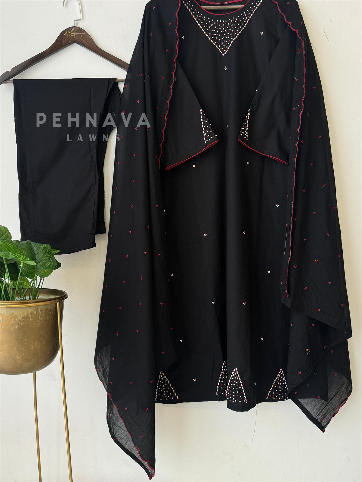 French Knot detailed Suit Set