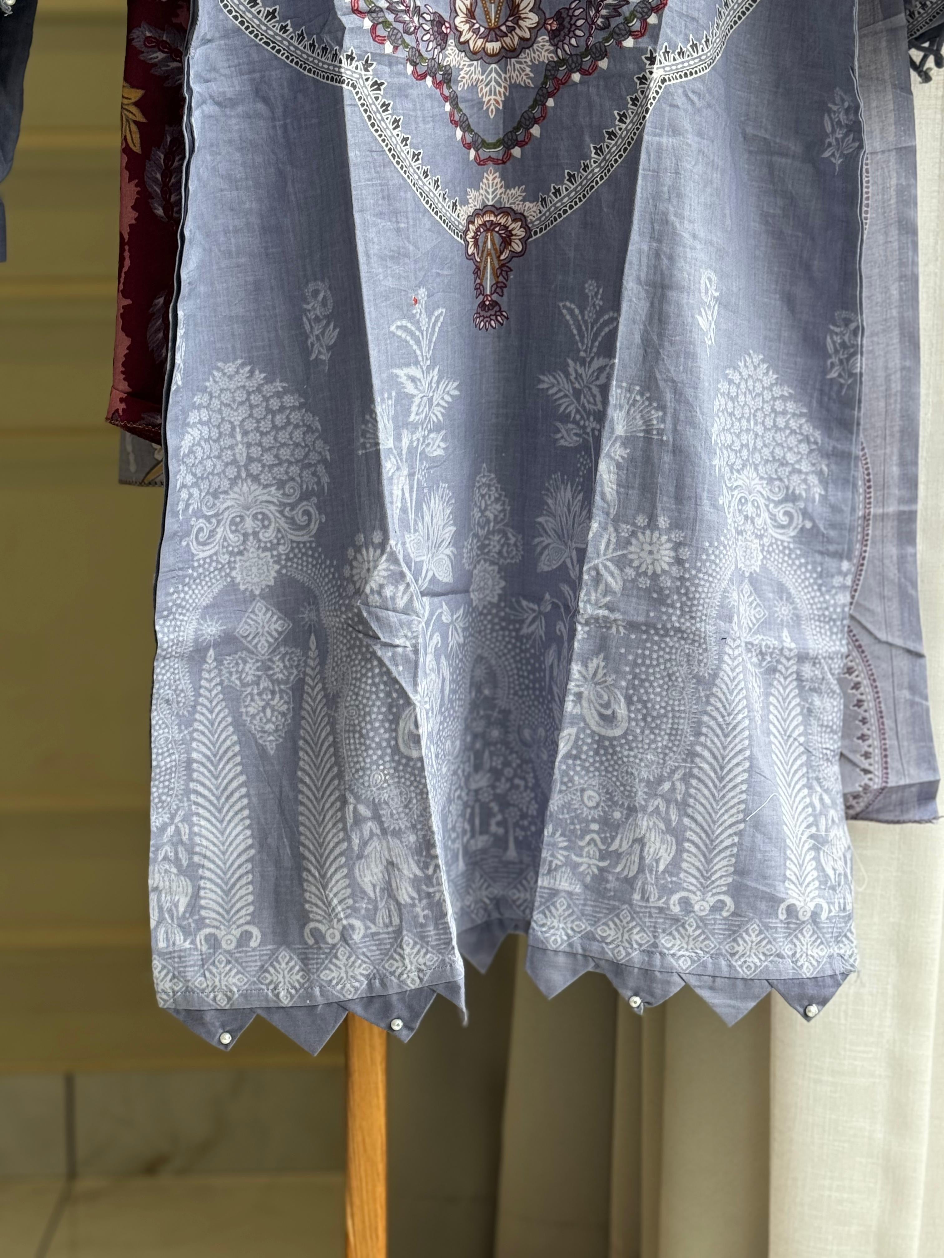 Printed Casual Cotton Suit 29907