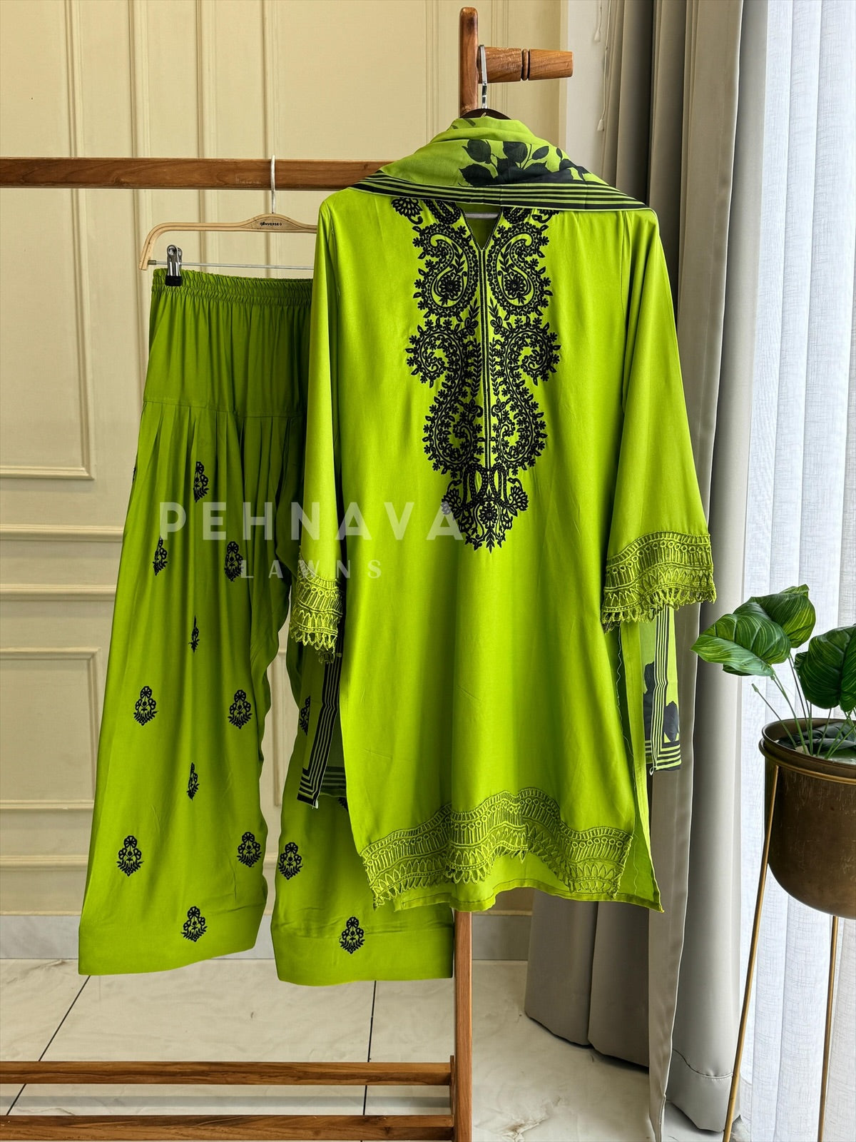 Imported Rayon Embroidered  Suit Set- LRC 258 - Pehnava Lawns