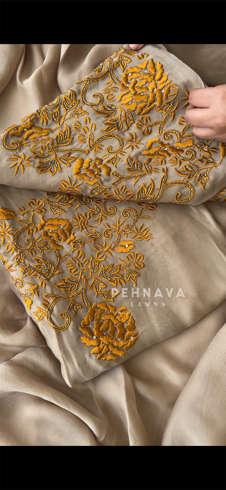 Premium Floral Embroidered Unstitched Suit