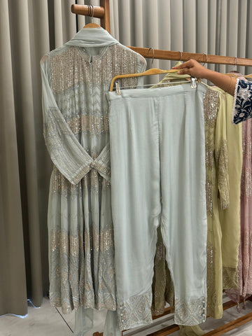 Premium handworked anarkali suit