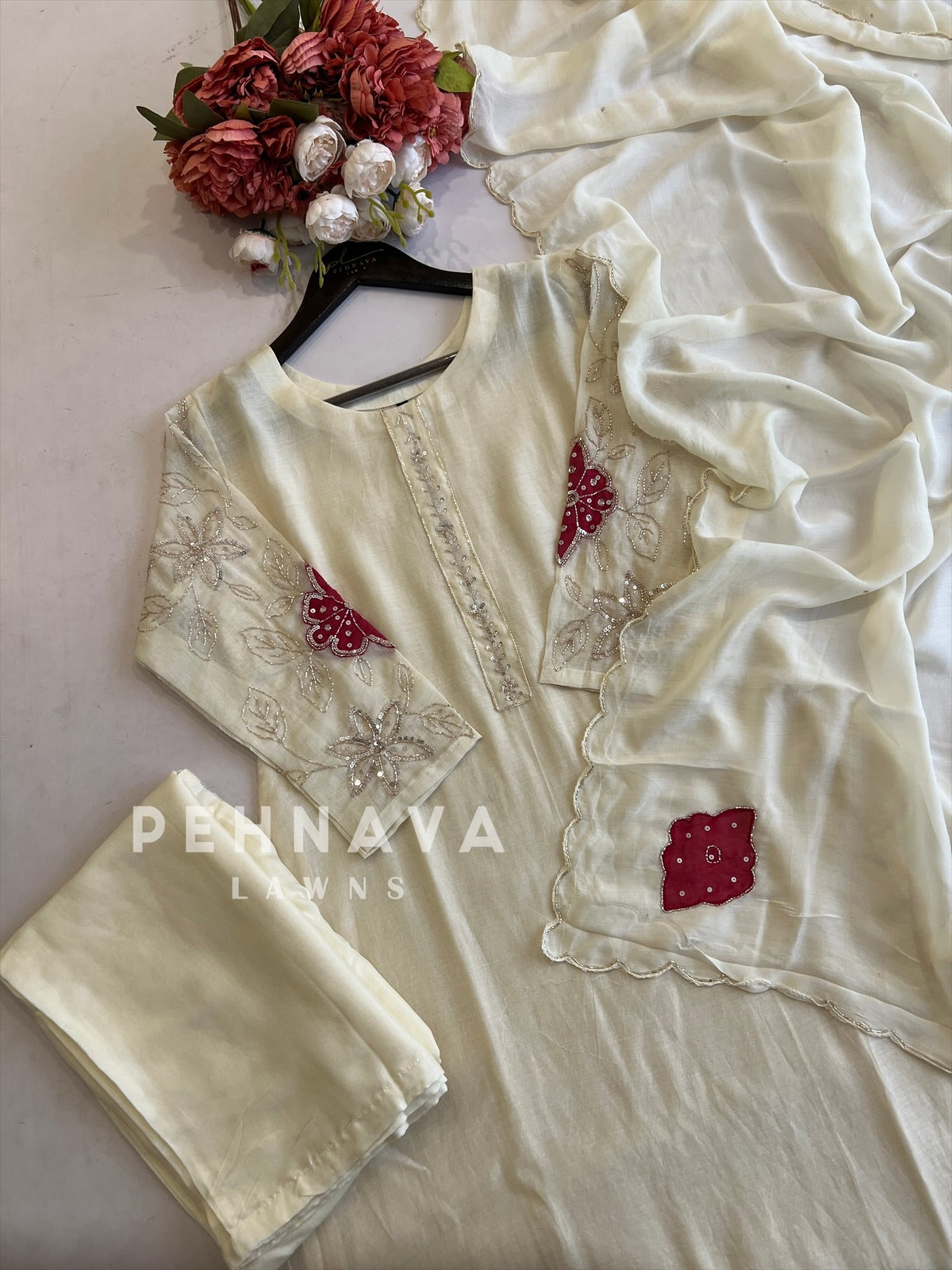 Premium Handworked Ethnic Suit Set-Color Options