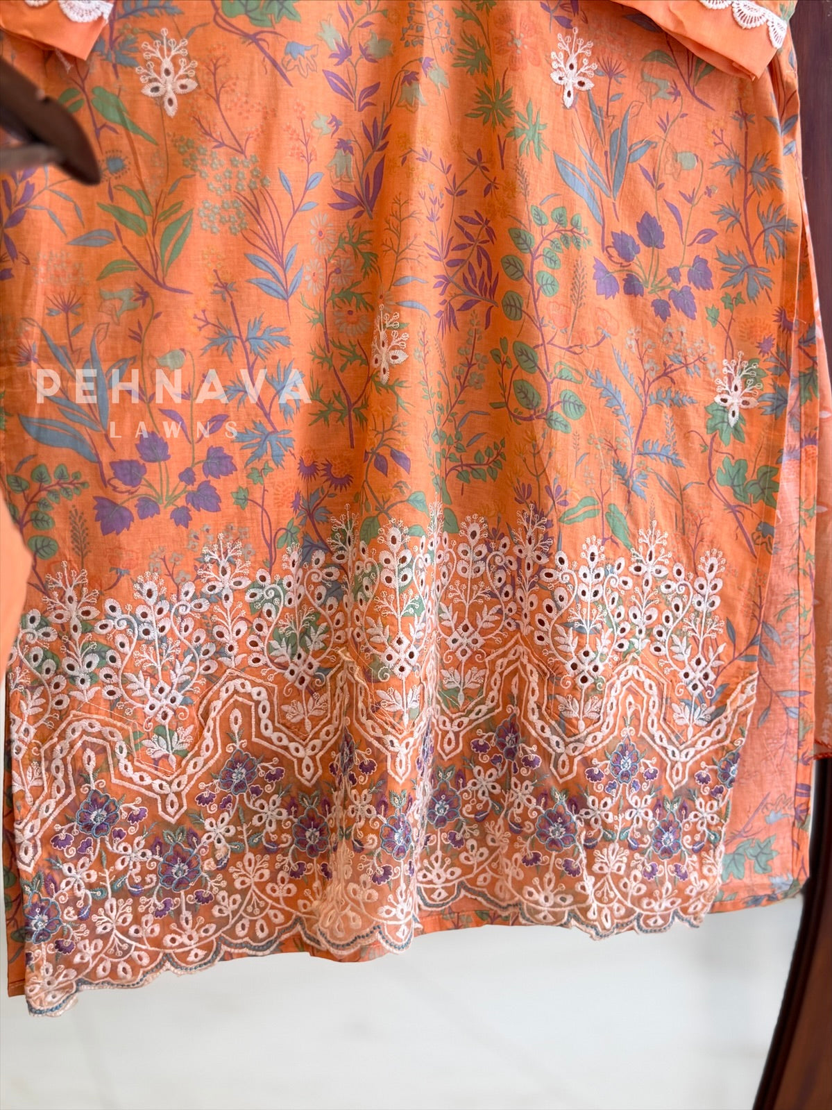 Lace Detailed Printed Suit