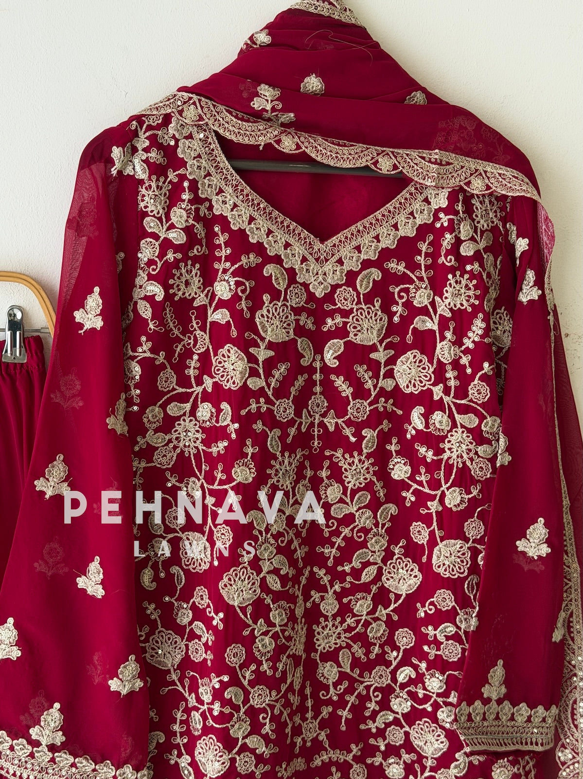 Premium Embroidered Sharara Ensemble