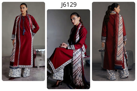 Lace Detail Crepe Suit Set - Pehnava Lawns