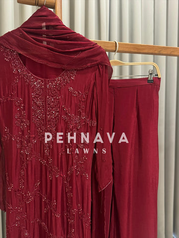 Festive Intricate Handworked Sharara Suit
