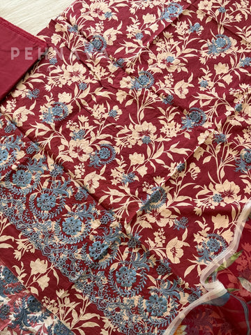 Premium Khaadi Embroideres Lawn Suit-KS02