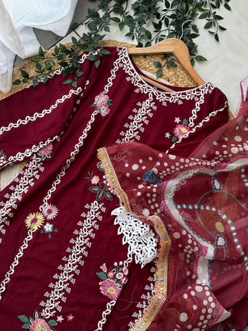 New Red and Black Pakistani Suit