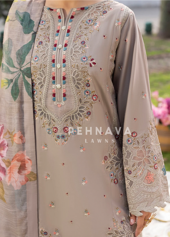 Zarqun Premium Cotton Embroidered Ensemble