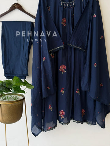 Neck Tassel Embroidered Suit-4163 - Pehnava Lawns
